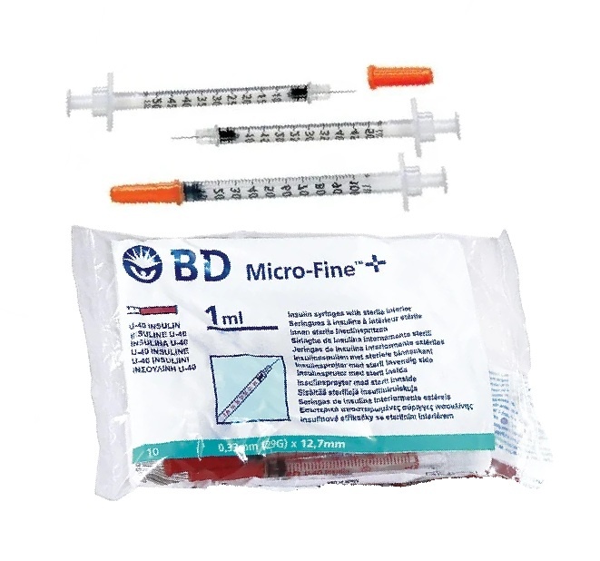 BD Microfine+ Insulinespuit 1ml met naald- 10 stuks