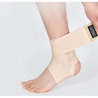 Elastische Enkel Wikkel Bandage - Extra Dun - Beige