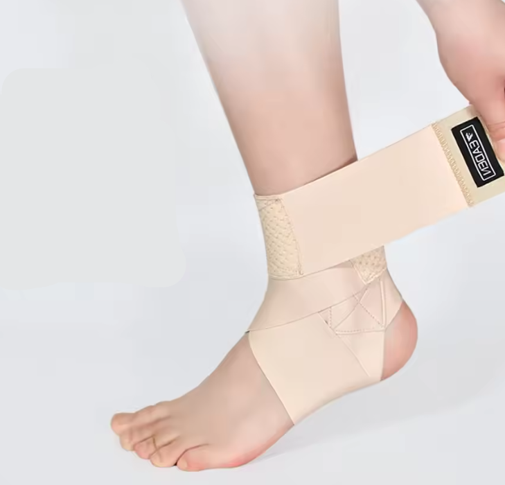 Elastische Enkel Wikkel Bandage - Extra Dun - Beige