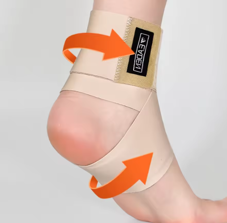 Elastische Enkel Wikkel Bandage - Extra Dun - Beige, foto 2 van 2