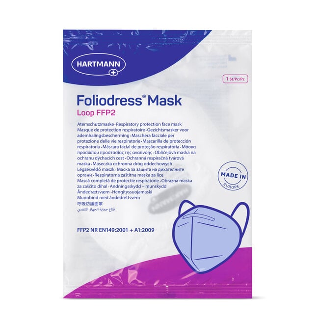 Hartmann Foliodress Mask Loop FFP2 mondmasker – individueel verpakt - Doos 50 stuks