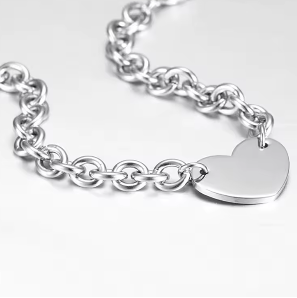 Armband RVS Saving Heart - Incl. Gravering, foto 2 van 3
