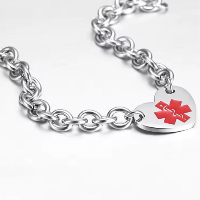 Armband RVS Saving Heart - Incl. Gravering