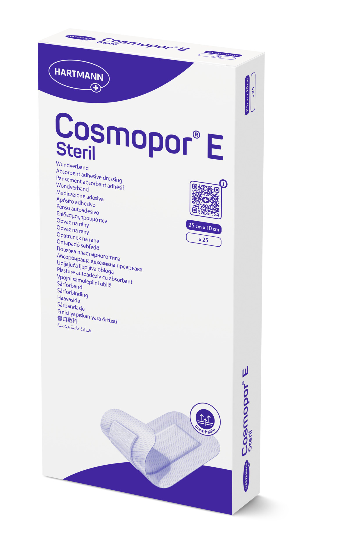Hartmann Cosmopor Eilandpleister - 25x10cm - Doos 25st.