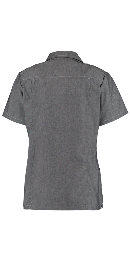 Haen Zorgkleding Kara - Black Denim Look - Getailleerd dames zorgjasje, foto 3 van 4