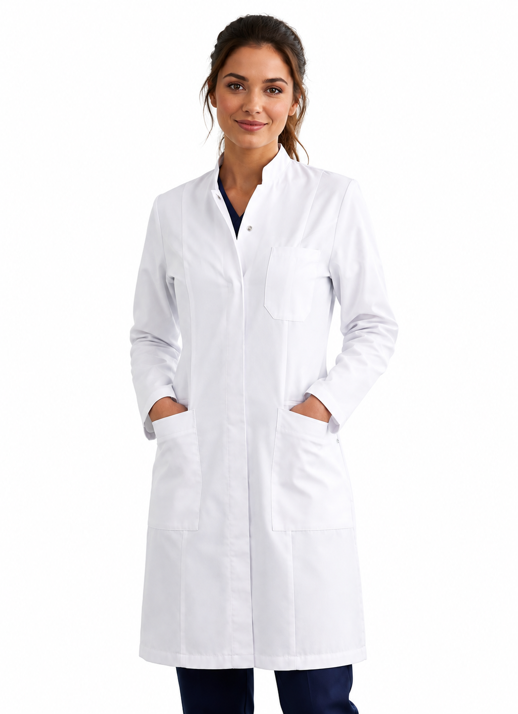 Haen Zorgkleding Daphne - Wit - Dames Doktersjas, foto 2 van 3