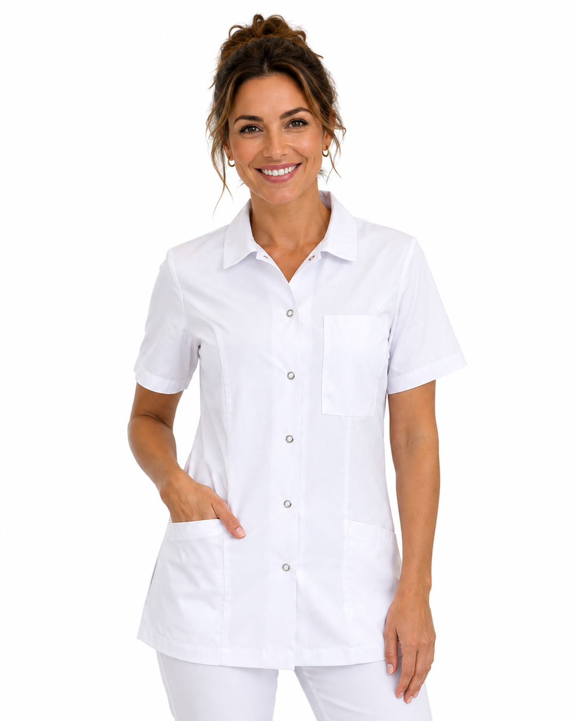 Haen Zorgkleding Suus - Wit - Dames Zorgjasje, foto 2 van 3