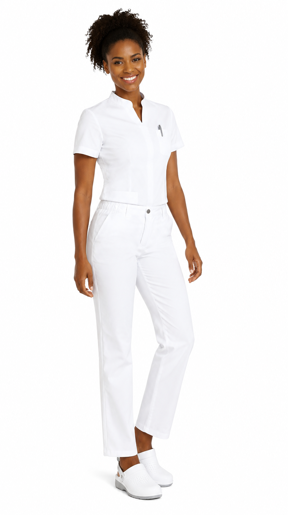 Haen Zorgkleding Pip – Witte Dames 7/8 Zorgbroek / Pantalon