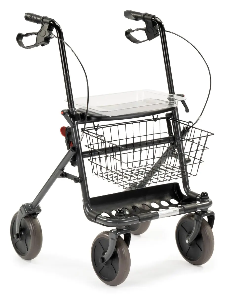 Multimotion Basic Rollator met Zitje, Mand en Dienblad