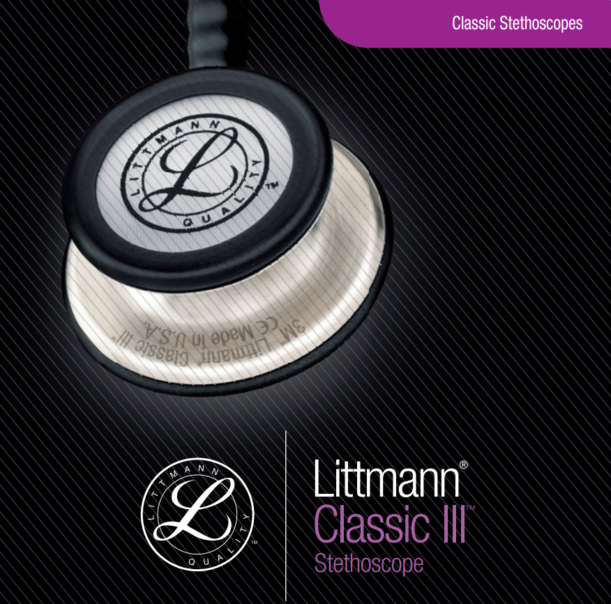 Littmann® Classic III Stethoscoop - Bordeaux Rood - 5627, foto 6 van 6