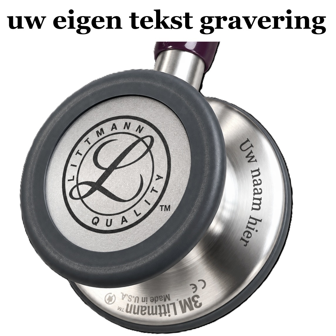 Littmann® Classic III Stethoscoop - Bordeaux Rood - 5627, foto 2 van 6