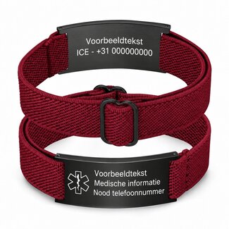 Medische SOS-armband Sport – verstelbaar met gravering