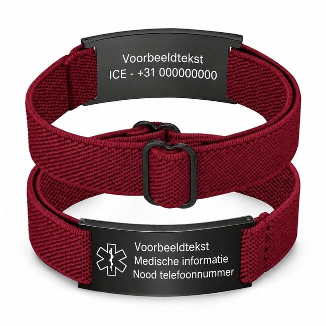 Medische SOS-armband Sport – verstelbaar met gravering