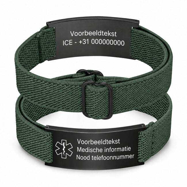 Medische SOS-armband Sport – verstelbaar met gravering