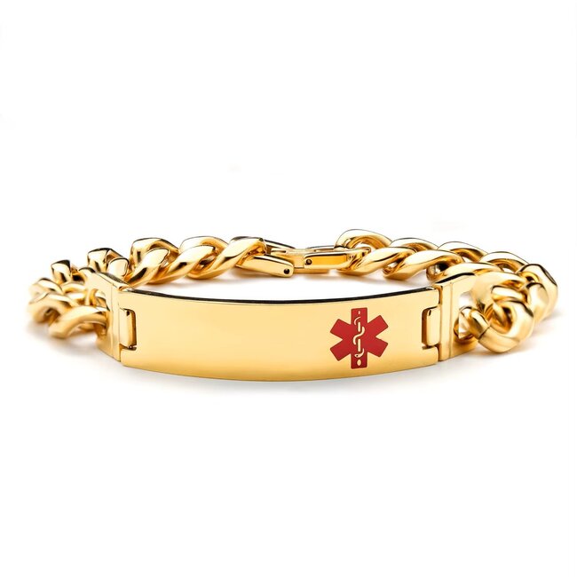 Medisieraad - Schakelarmband - RVS met gravering - Medische informatie
