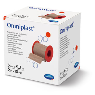 Hartmann Omniplast kleefpleister. Rol 5cm x 9,2mtr.