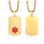 MediSieraad Dog Tag classic Goudkleurige halsketting - Incl. Gravering