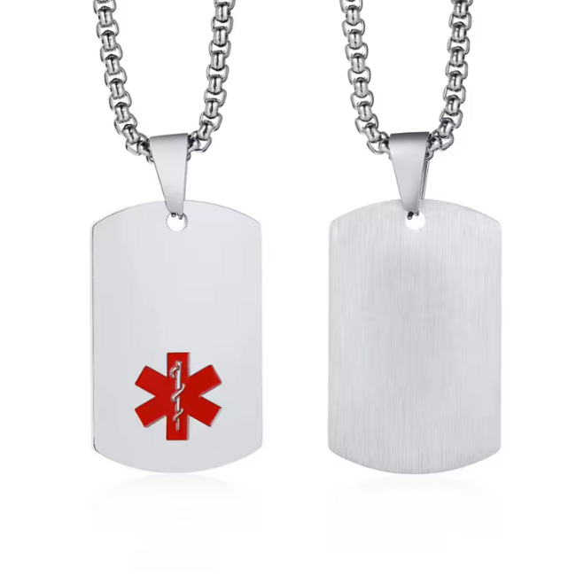 MediSieraad Dog Tag classic halsketting - Incl. Gravering