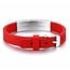 MediSieraad Medische ID-Armband Siliconen Rood - Incl. Gravering voor Allergie, Diabetes of ICE-informatie