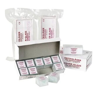 MediWare ECO Dekglaasjes 18 x 18 mm - 1000 stuks