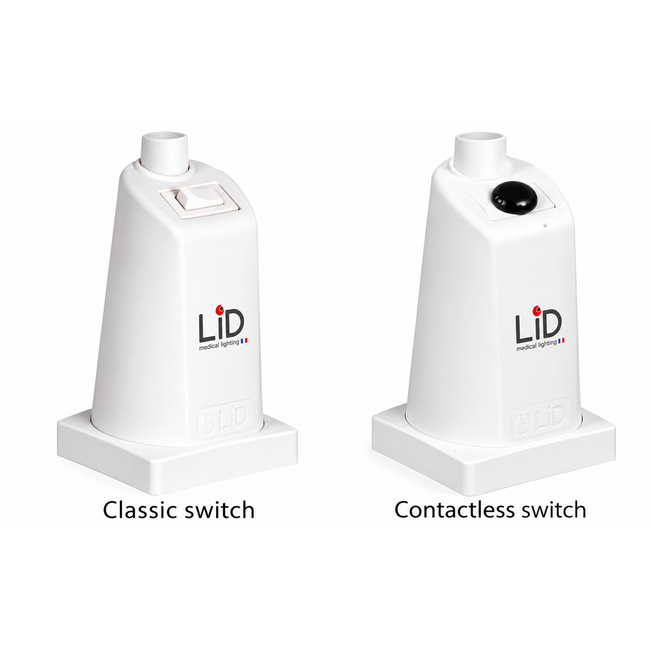 LID Carla Focus LED onderzoekslamp 10° met 100 cm flexibele arm op verrijdbaar statief