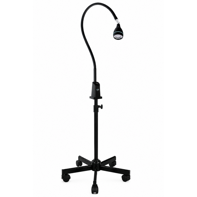 LID Carla Focus LED onderzoekslamp 10° met 100 cm flexibele arm op verrijdbaar statief