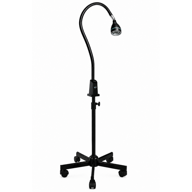 LID Carla Focus LED onderzoekslamp 10° met 100 cm flexibele arm op verrijdbaar statief