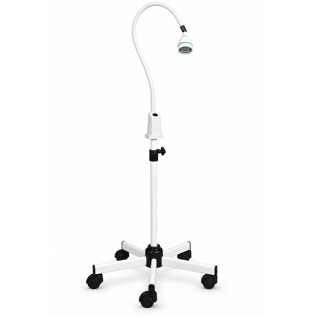 LID Carla Focus LED onderzoekslamp 10° met 100 cm flexibele arm op verrijdbaar statief