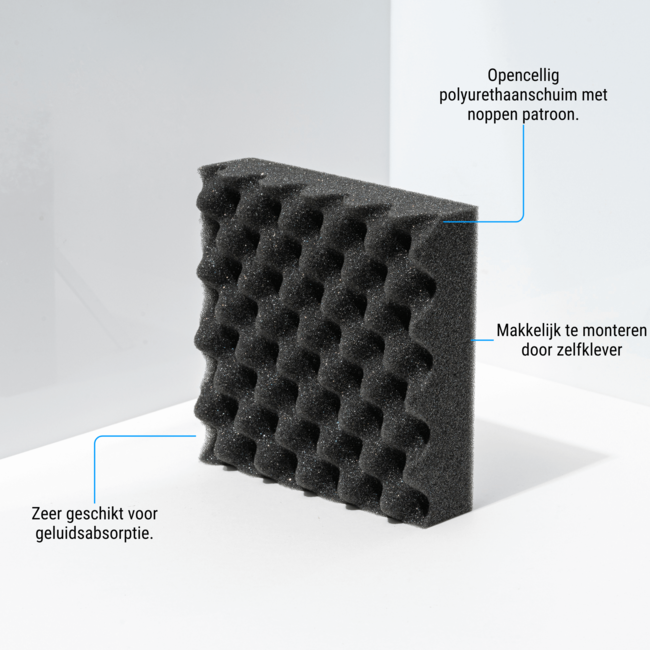 Zelfklevend noppenschuim - 50mm dik