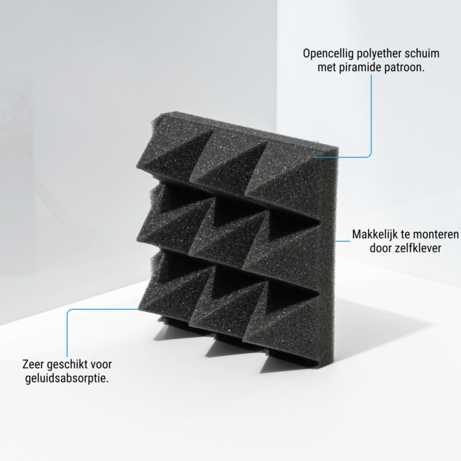 Selbstklebender Pyramiden Akustikschaumstoff