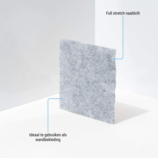 Nadelfilz - Hellgrau - pro Laufendem meter (206cm breit)