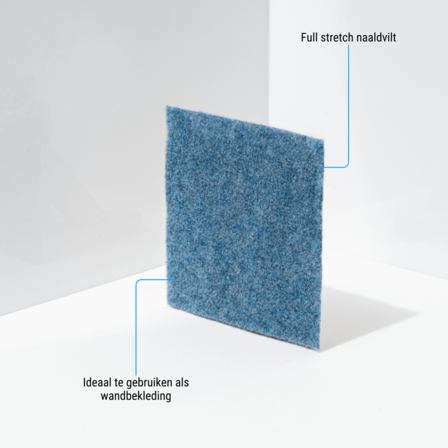 Nadelfilz - Blau - pro Laufendem meter (206cm breit)