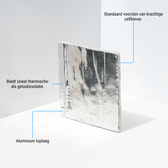 Selbstklebende Glasfasermatte mit Aluminium-Deckschicht – Wärme- und Schalldämmung