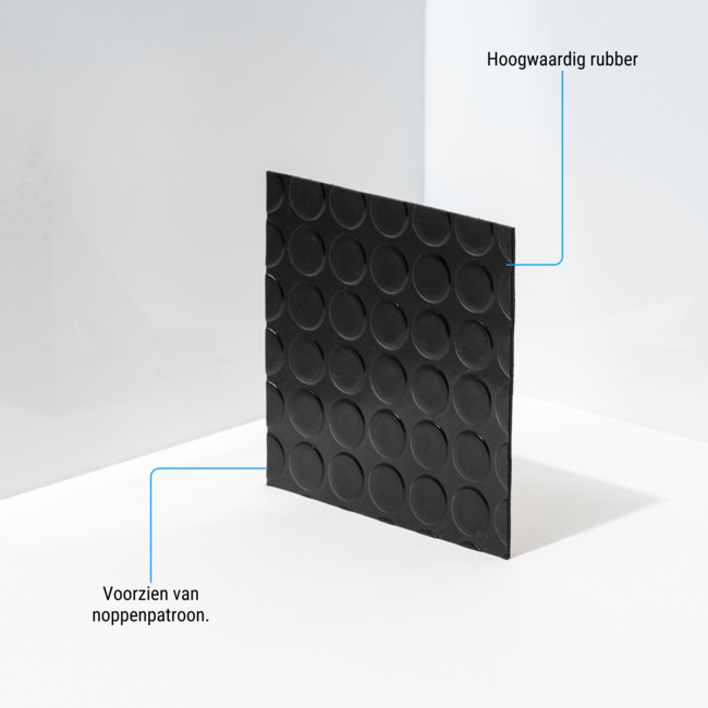 Rubberen noppenmat - Zwart