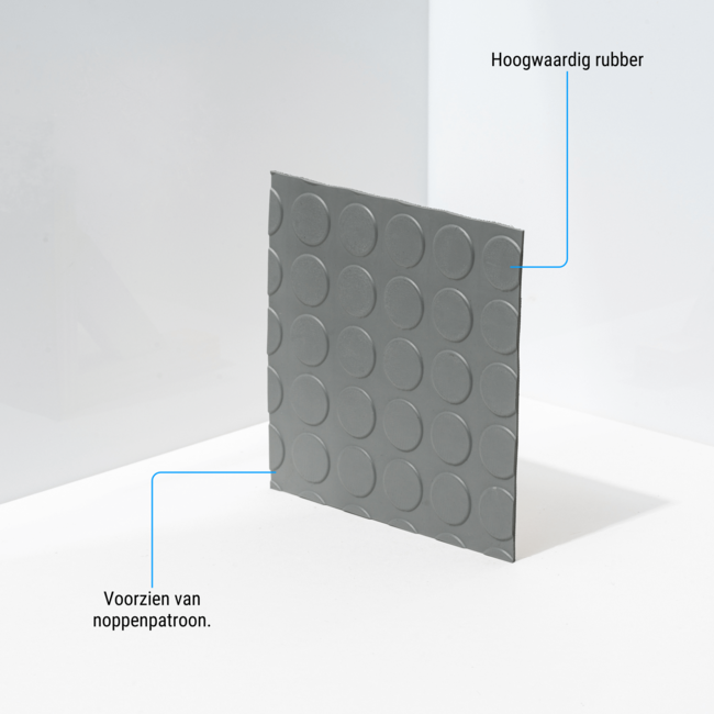 Gummimatte mit Noppen - Grau