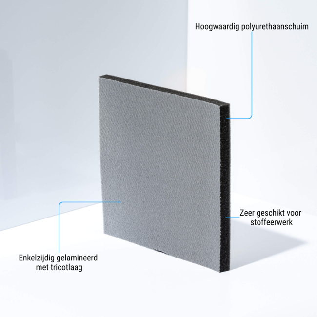 Einseitig Trikot auf Schaumstoff (160cm breit)