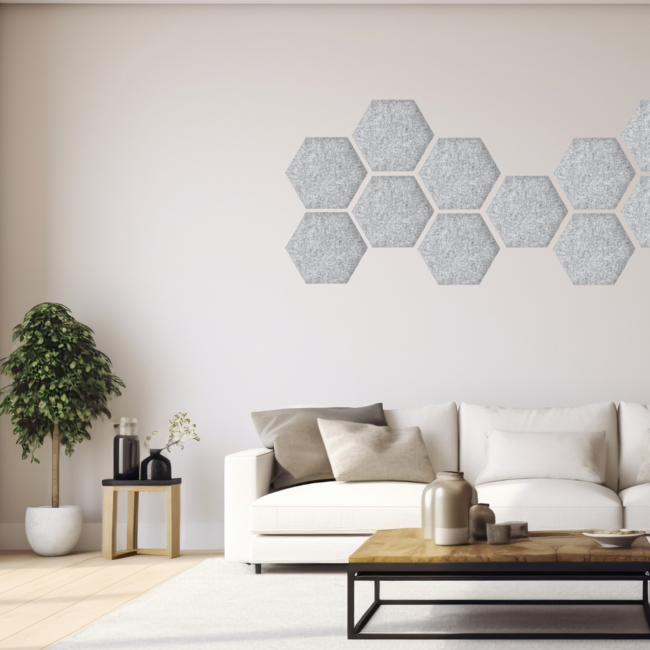 PET Filzplatte - Hexagon - Ø 40 cm