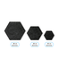Hexagon PET Vilt Wandpaneel - 40cm breed
