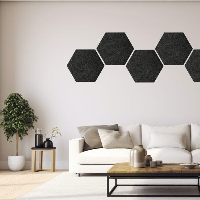 PET Filzplatte - Hexagon - Ø 60 cm