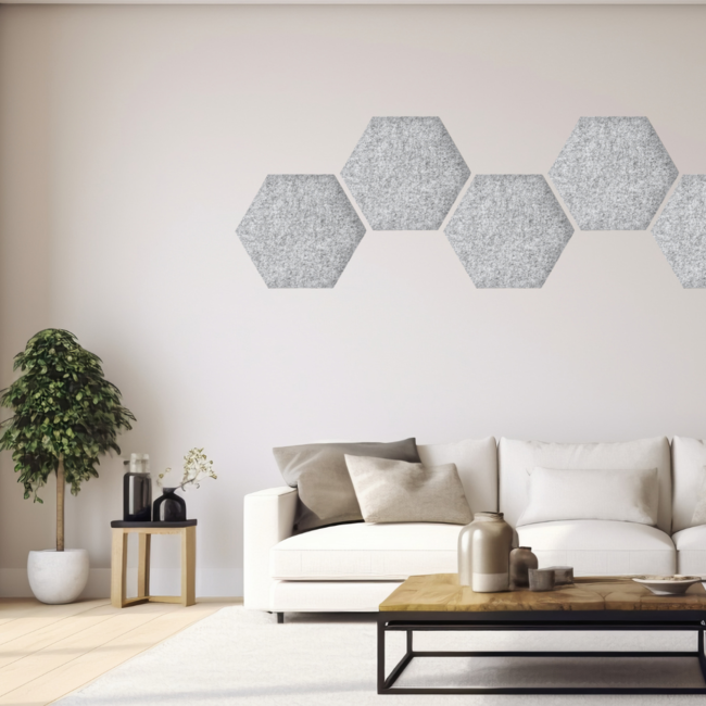 PET Filzplatte - Hexagon - Ø 60 cm