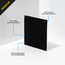 Selbstklebender Premium Nadelfilz - Schwarz (150cm breit)
