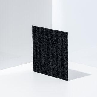 Rib-Teppich Schwarz