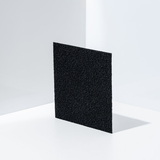 Schwarzer Rib-Teppich - 200 cm breit