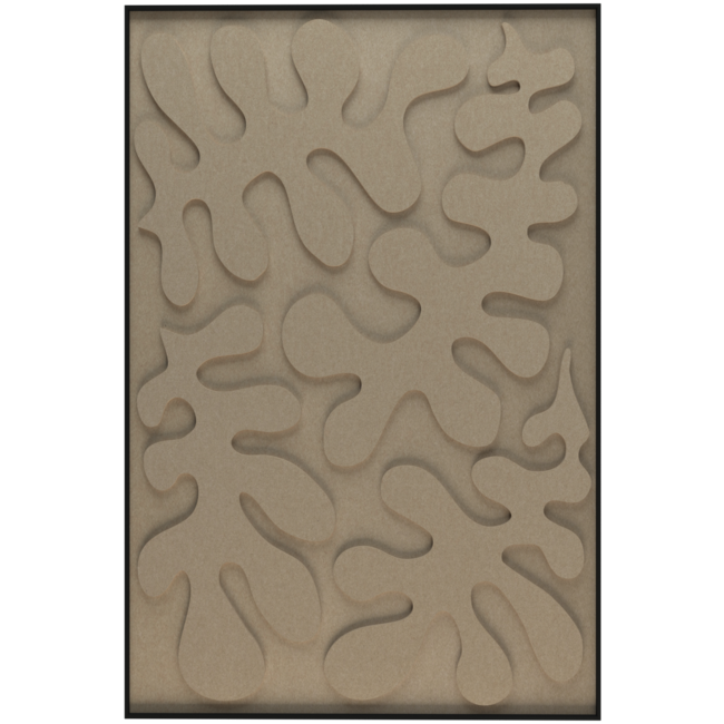 Petterns Leaves - Rechthoekig akoestisch PET-vilt kunstwerk