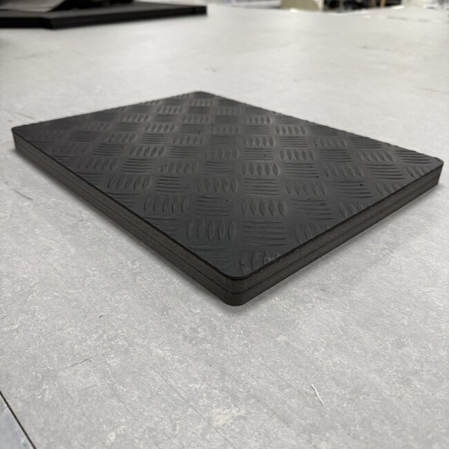 Kniemat van PE Schuim met rubberen afwerking