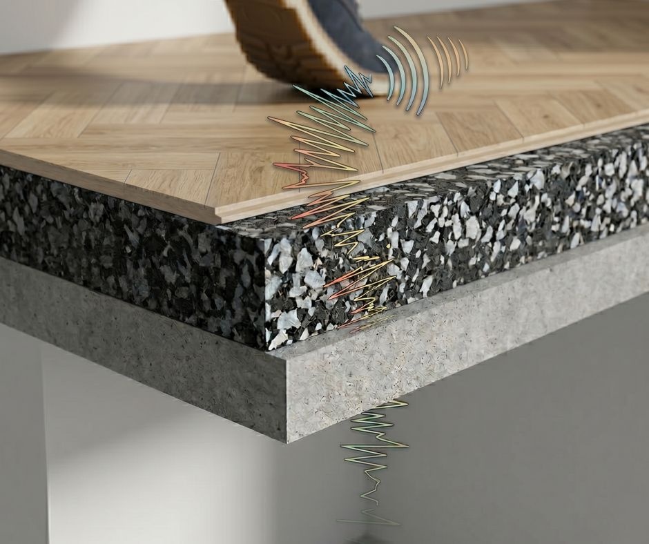 geluiddempende ondervloer pvc vloer bonded foam