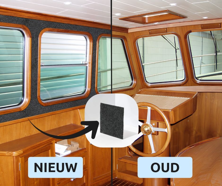 Voorbeeld van bekleding en afwerking aan de binnenkant van een boot