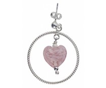 Silberohrringe 4713 pink Murano 33x43mm Paarpreis Silberohrringe 4713 pink Murano 33x43mm Paarpreis