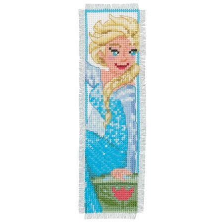Vervaco Borduurpakket bladwijzer set Frozen Anna en Elsa