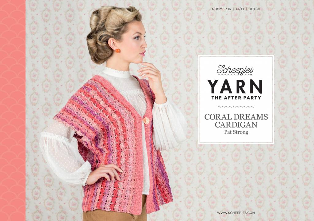 Scheepjes AP Yarn afterparty 16 Coral Dream Cardigan